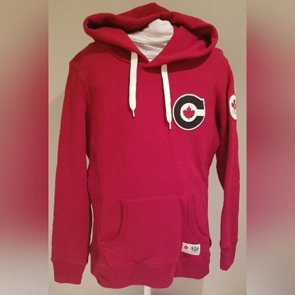HUDSONS  BAY CO. Olympics RED Hoodie *** Womens SIZE Medium - Picture 1 of 14